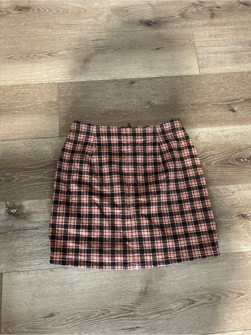 wild fable Red and Black Plaid Mini Skirt